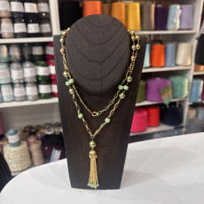 Цепочка фигурная из хрустального жемчуга Swarovski
