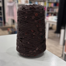 Темный шоколад / пайетки в тон глянец N113